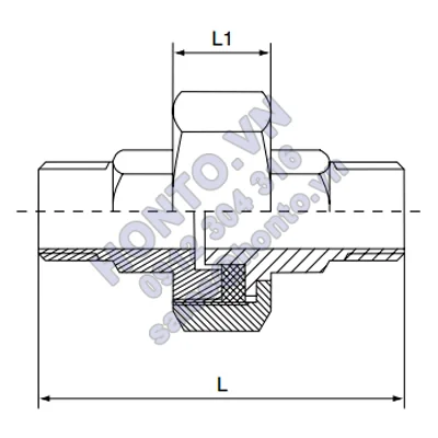 Rắc co gioăng mềm PTFE nối ren ngoài inox công nghiệp-16