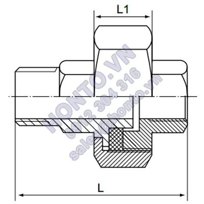 Rắc co gioăng mềm TEFLON nối ren trong ngoài inox công nghiệp-15