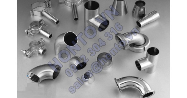 Ống và phụ kiện inox vi sinh co, tê, côn thu, tri-clamp, rắc co, mặt bích 304L, 316L