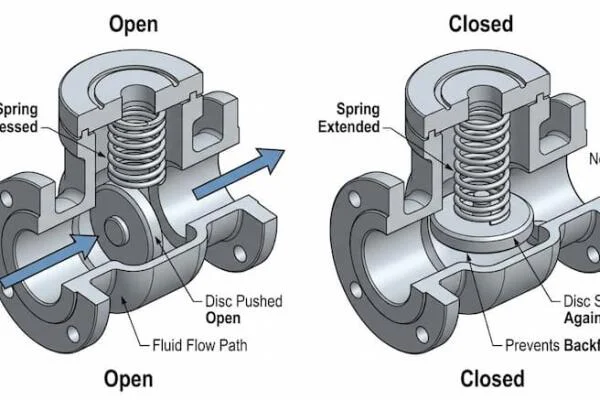 Cách lắp van 1 chiều lò xo