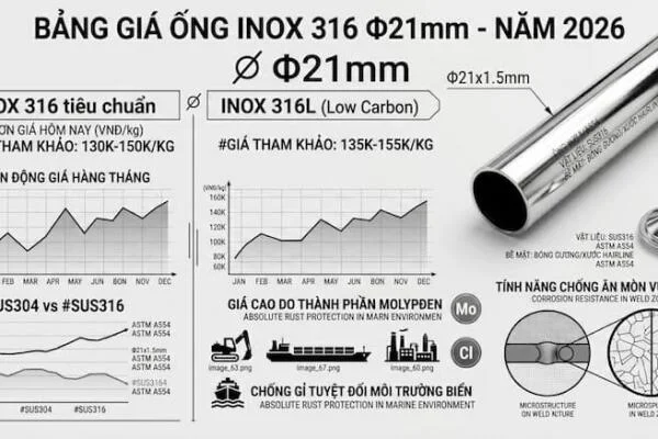 Giá Ống Inox 316 Mới Nhất