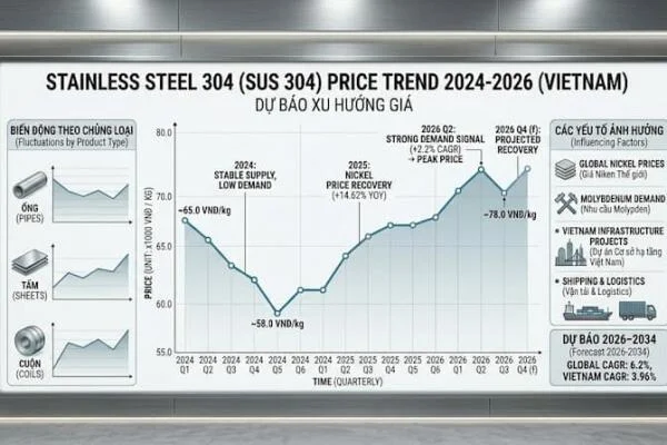 Giá Thép Inox 304 Mới Nhất 2026