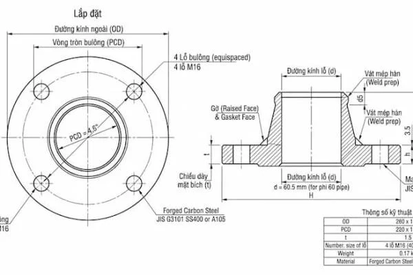 Mặt bích 10K là gì?