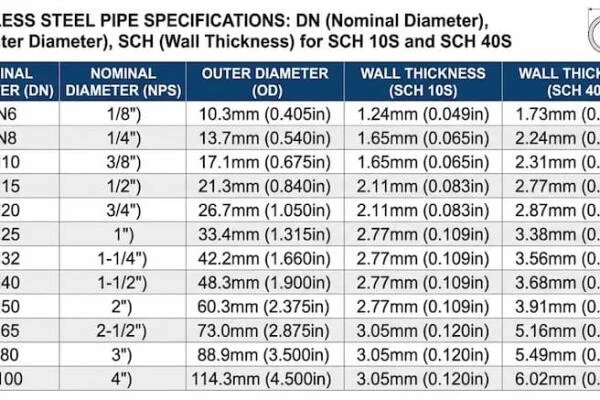 Quy Cách Ống Inox Công Nghiệp