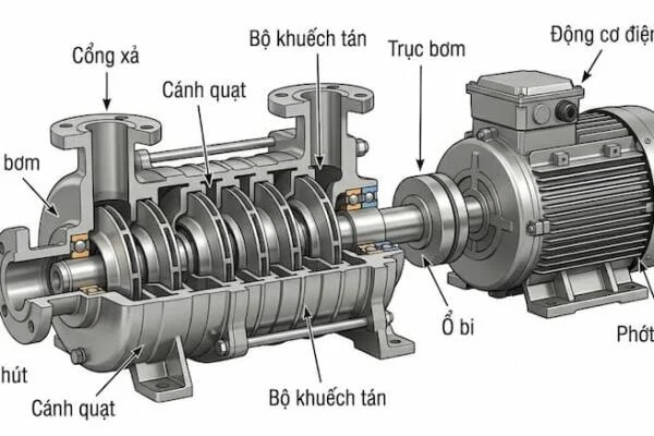 Bơm nước đa tầng cánh là gì?