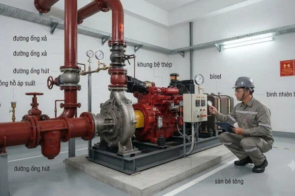 Báo giá máy bơm chữa cháy diesel pentax