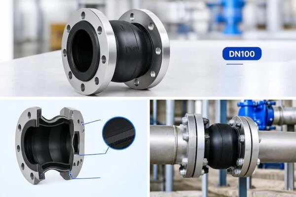 Khớp nối mềm cao su DN100 là gì?