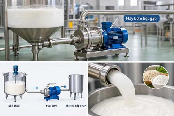 Máy bơm bột gạo là gì?
