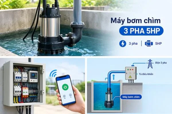 Máy bơm chìm 3 pha 5HP là gì?
