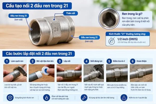 Nối 2 đầu ren trong 21 là gì?
