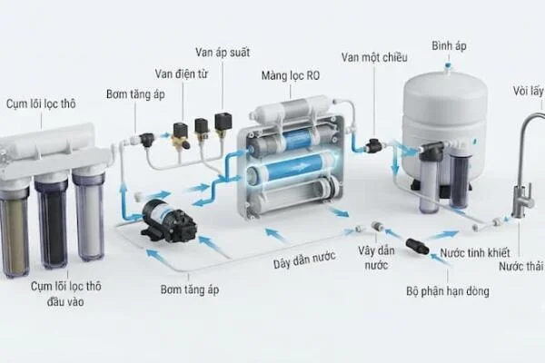 Sơ đồ lắp máy lọc nước RO là gì?