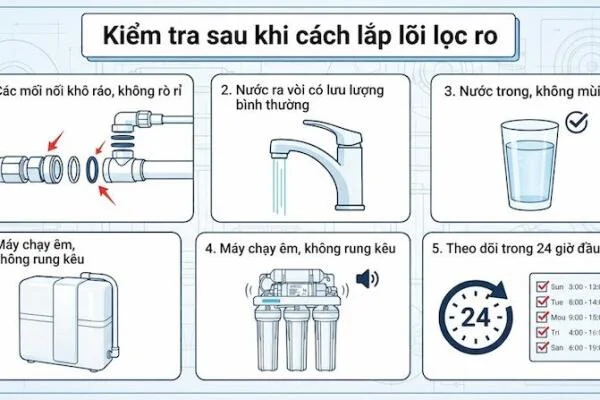 cách lắp lõi lọc ro trong nhà