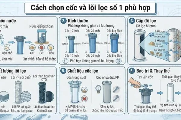 Cấu tạo của cốc lọc nước số 1