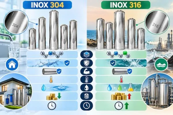 So Sánh Giá Cột Lọc Nước Inox 304 Và Inox 316: Nên Chọn Loại Nào?