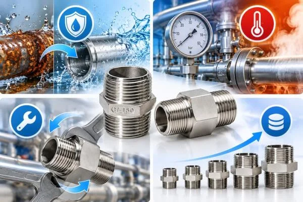 Hai đầu ren inox là gì? Cấu tạo, đặc điểm và ứng dụng thực tế