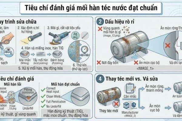 Dịch vụ hàn téc nước inox tại nhà