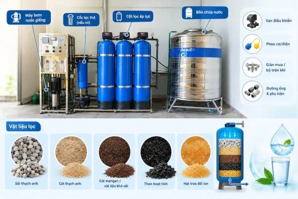 Hướng dẫn lắp đặt hệ thống lọc nước giếng khoan đúng kỹ thuật từ A–Z