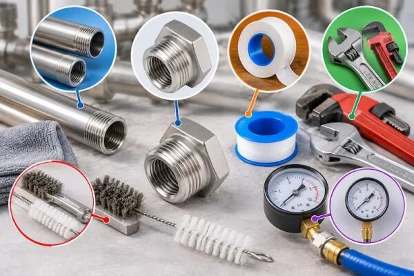 Hướng Dẫn Lắp Đặt Lơ Inox 15 Đúng Kỹ Thuật, Hạn Chế Rò Rỉ