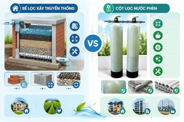 Lọc nước phèn đơn giản cần gì?