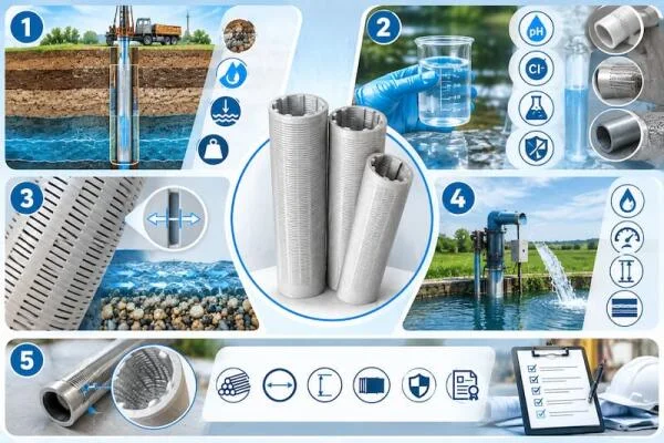 Các loại ống lọc giếng khoan phi 114 phổ biến: PVC, inox và thép