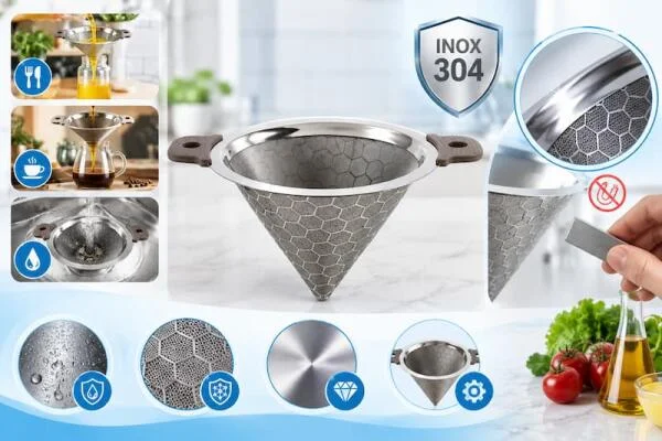 Chọn phễu inox 304 có lưới lọc