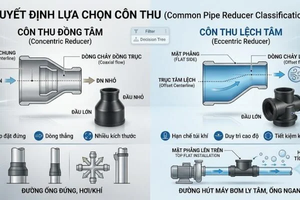 Pipe Reduce là gì? Cấu tạo, đặc điểm và công dụng trong hệ thống đường ống