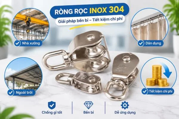 Ròng rọc inox 304 và inox 316: Nên chọn loại nào?