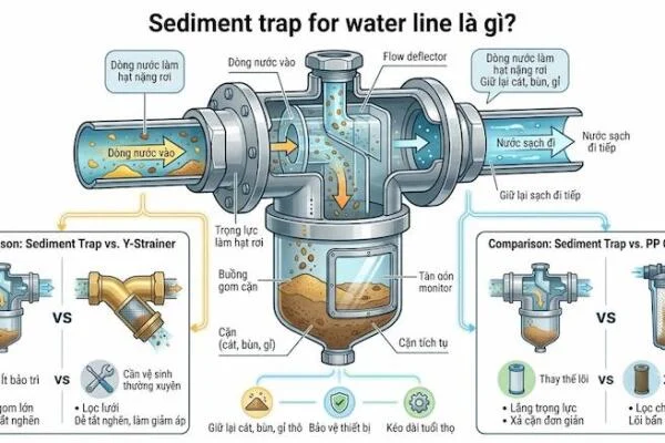 Sediment trap for water line là gì?