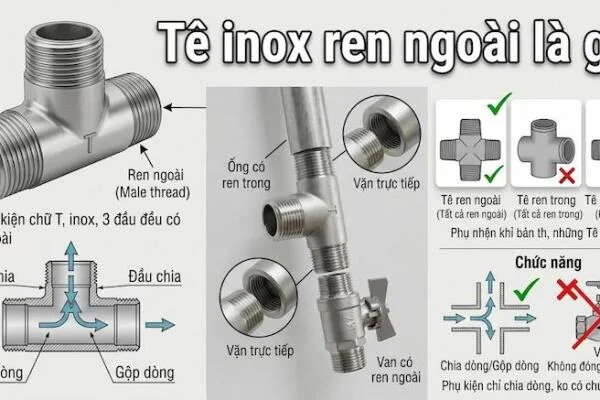 Tổng quan về tê inox ren ngoài