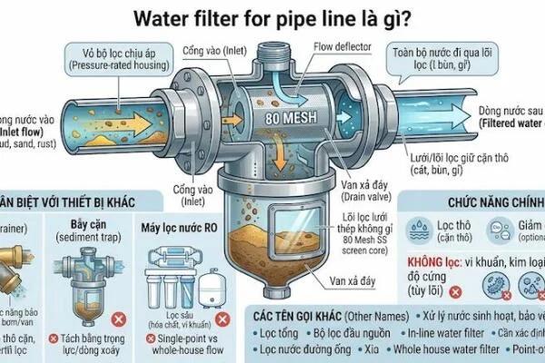 Water filter for pipe line là gì?