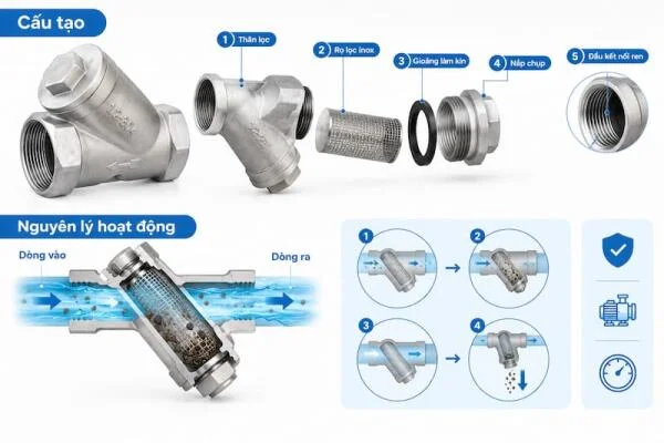 Y Strainer 1/2 inch inox 304: Đặc điểm và ứng dụng thực tế