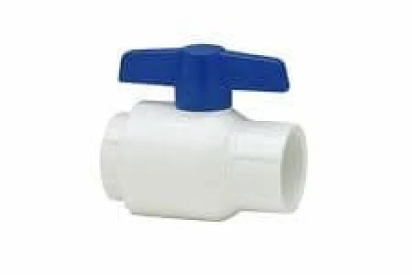 White plastic ball valve