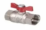 Stainless steel butterfly valve with red handle