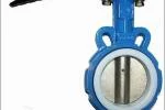 Blue stainless steel butterfly valve