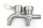 Vòi nước 2 đầu ra inox 304