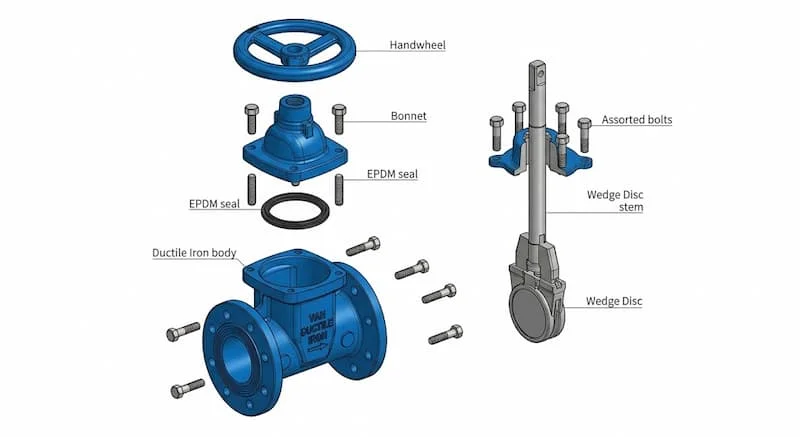 Phân loại van cổng ty