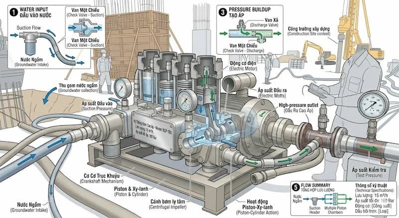 Ứng dụng của bơm nước thử áp lực