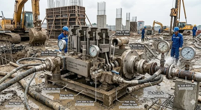 Định nghĩa của bơm nước thử áp lực