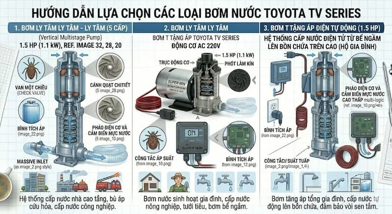 Thông số của bơm tv