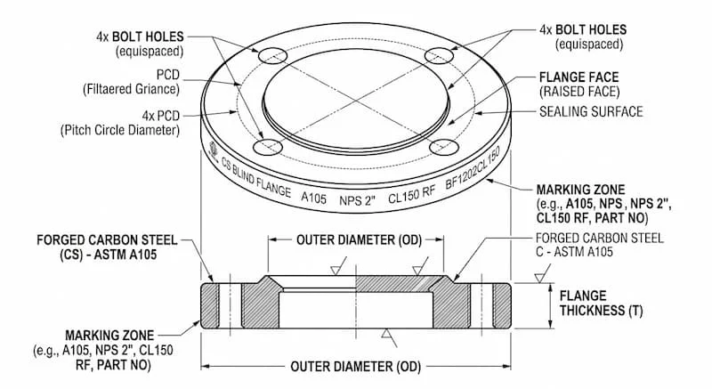 Ứng dụng của mặt bích mù