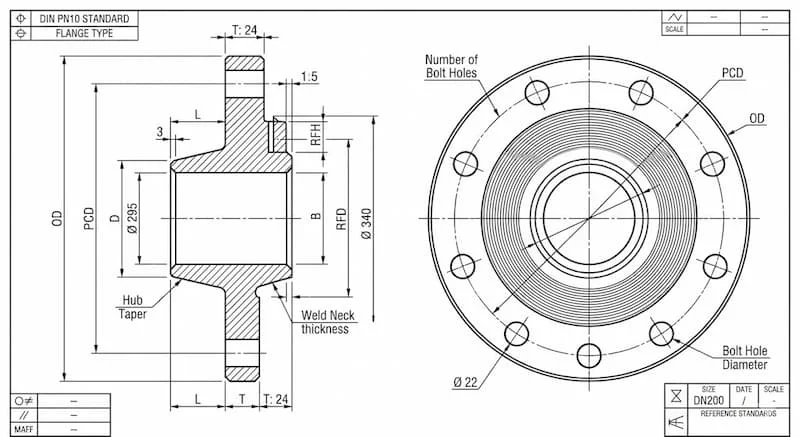 Nguyên lí hoạt động của mặt bích DIN