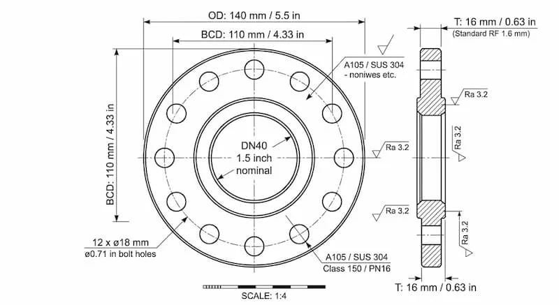 Nguyên lí hoạt động của mặt bích dn40