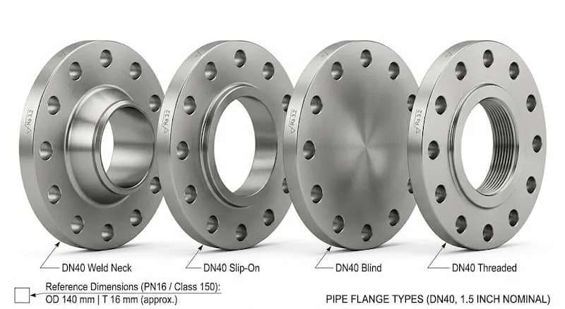 Ứng dụng của mặt bích dn40