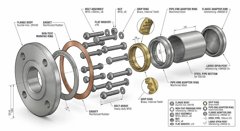 Nguyên lí hoạt động của nối mặt bích