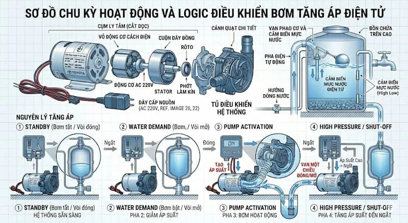 Hướng dẫn sử dụng về bơm tự áp