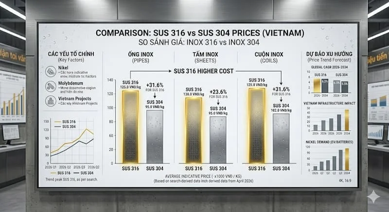 Ứng dụng của giá inox 316