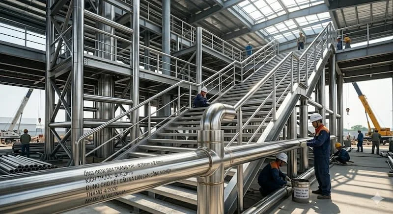 Ứng dụng của giá ống inox trang trí