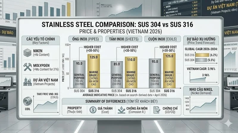 Cách chọn của giá inox 304