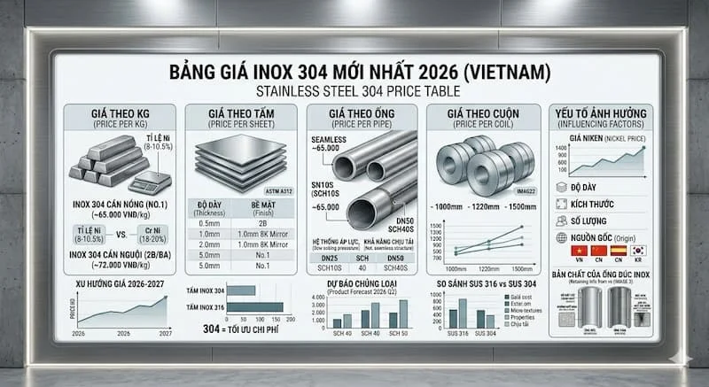 Định nghĩa của giá inox 304