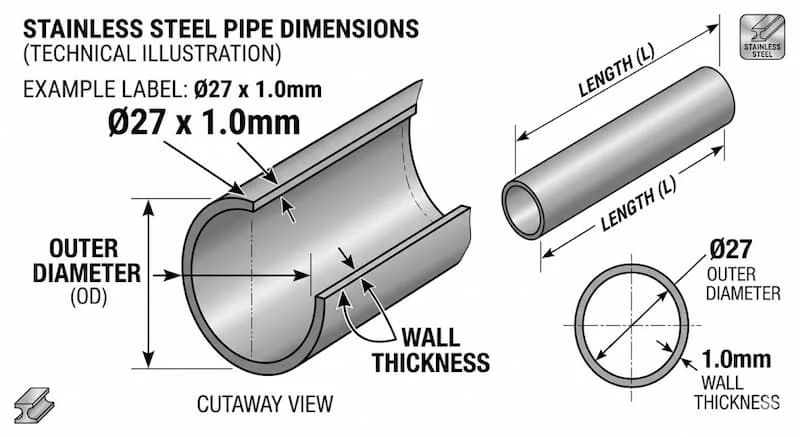 Bảng giá của kích thước ống inox